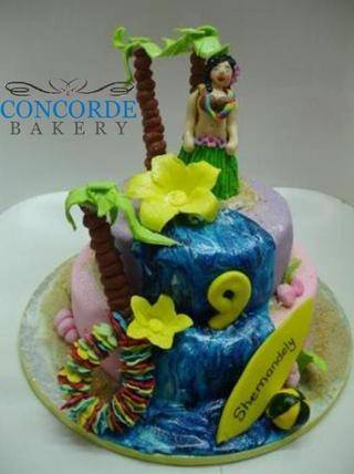 beach theme cake